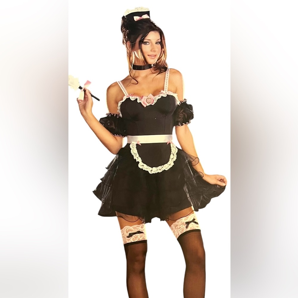 Hostess Pick 💥 ☄️ Dreamgirl Black French Maid Costume in Original Packaging